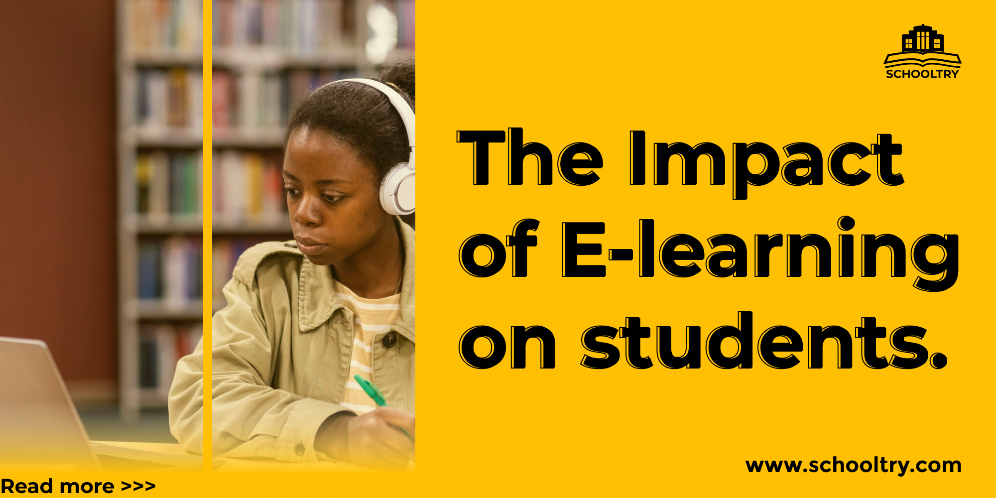 "The Impact of E-learning on Students - Student using a laptop for online learning."