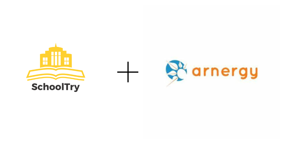 Image of SchoolTry logo with Arnergy logo Limited, signifying the partnership.