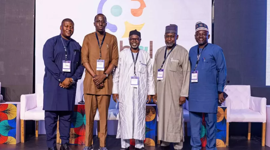 From left to right: SchoolTry's CEO, Mr. Ismail Eleburuike; SA on ICT to the Governor of Oyo State, Mr Adebayo Akande, Vice Chancellor of University of Ilorin, Professor Wahab Egbewole; Vice Chancellor, Federal University Of Agriculture, Zuru, Professor Musa Ahmed and; Director of ICT, Unilorin & Vice Chancellor of Muhammad Kamalud-deen University(MKU), Professor Rasheed Gbenga Jimoh.